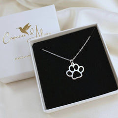 Tiny Paw Print Necklace Sterling Silver cat dog pendant gift Kids jewelry Cute Pet Lover rose gold yellow Teen Valentine Birthda