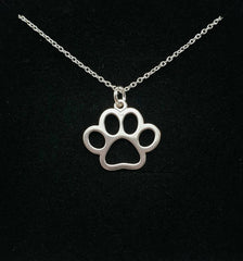 Tiny Paw Print Necklace Sterling Silver cat dog pendant gift Kids jewelry Cute Pet Lover rose gold yellow Teen Valentine Birthda