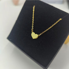 Fashion Heart Pendant Necklace For Women Girls Stainless Steel Gold Heart butterfly Choker Pendant Charms  Engagement Jewelry