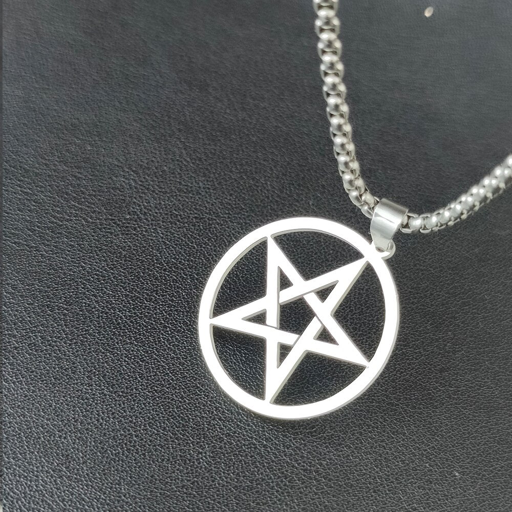 Fashion Mogan David Star Pendant Israel Jewish Stainless Steel Star of David Necklace for Men Jewelry