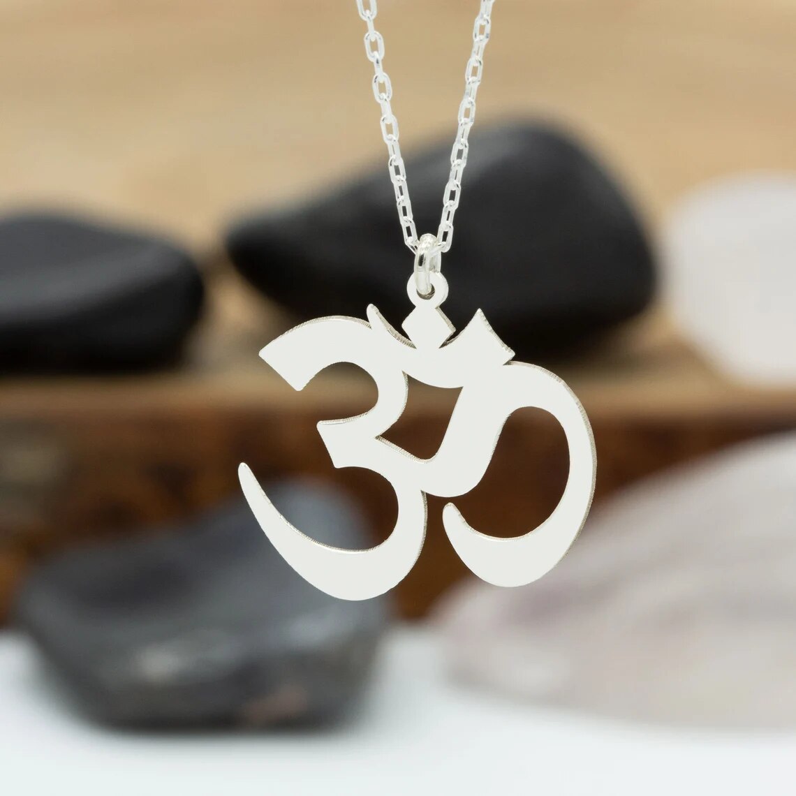 om chakra necklace Mala Yoga Chakra budda ohm necklace stainless steel om pendant Chain mala necklace pendule ange 7 chakras