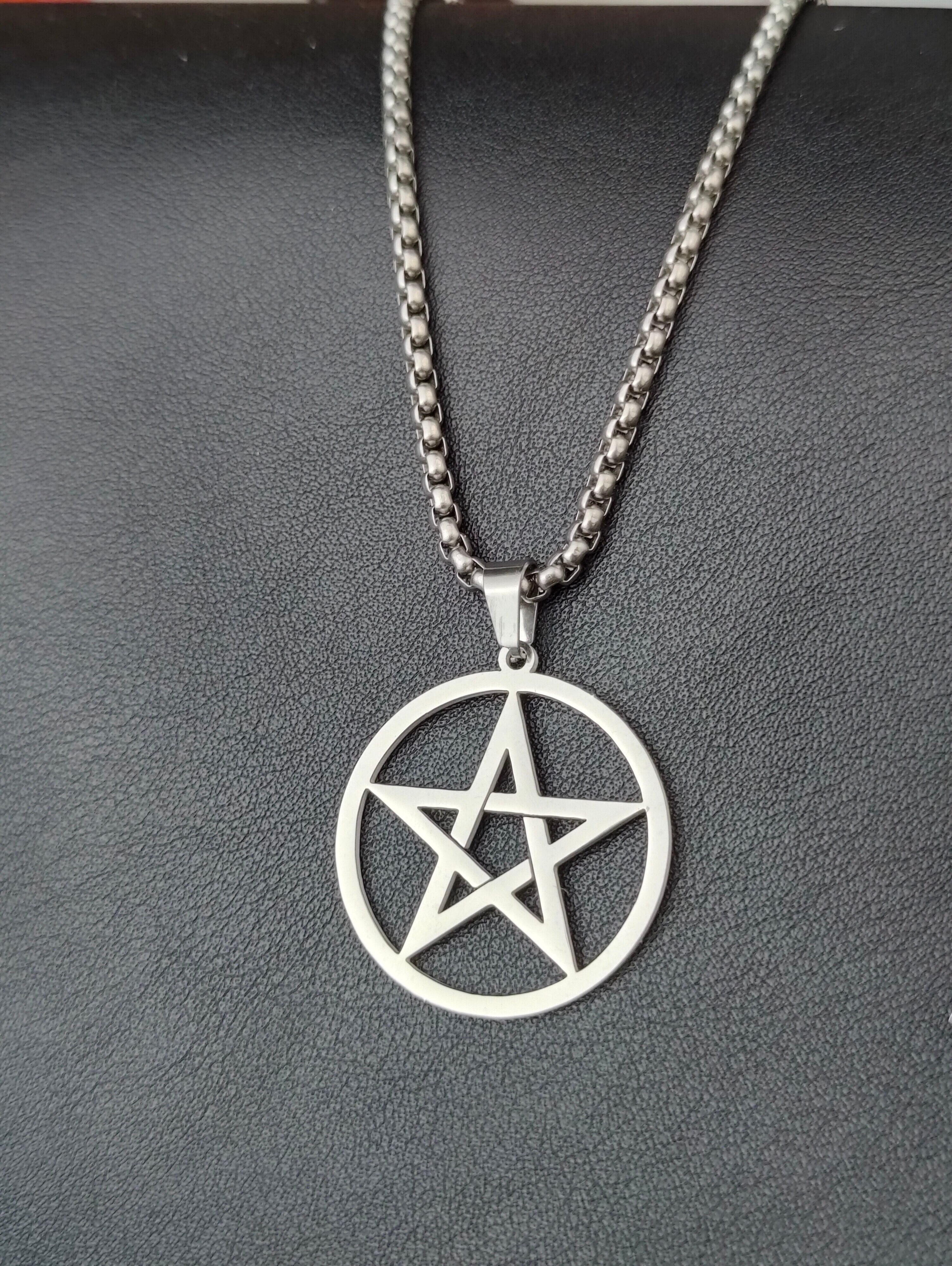 Fashion Mogan David Star Pendant Israel Jewish Stainless Steel Star of David Necklace for Men Jewelry